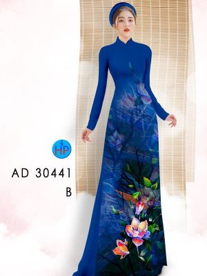 Vải Áo Dài Hoa In 3D AD 30441 30